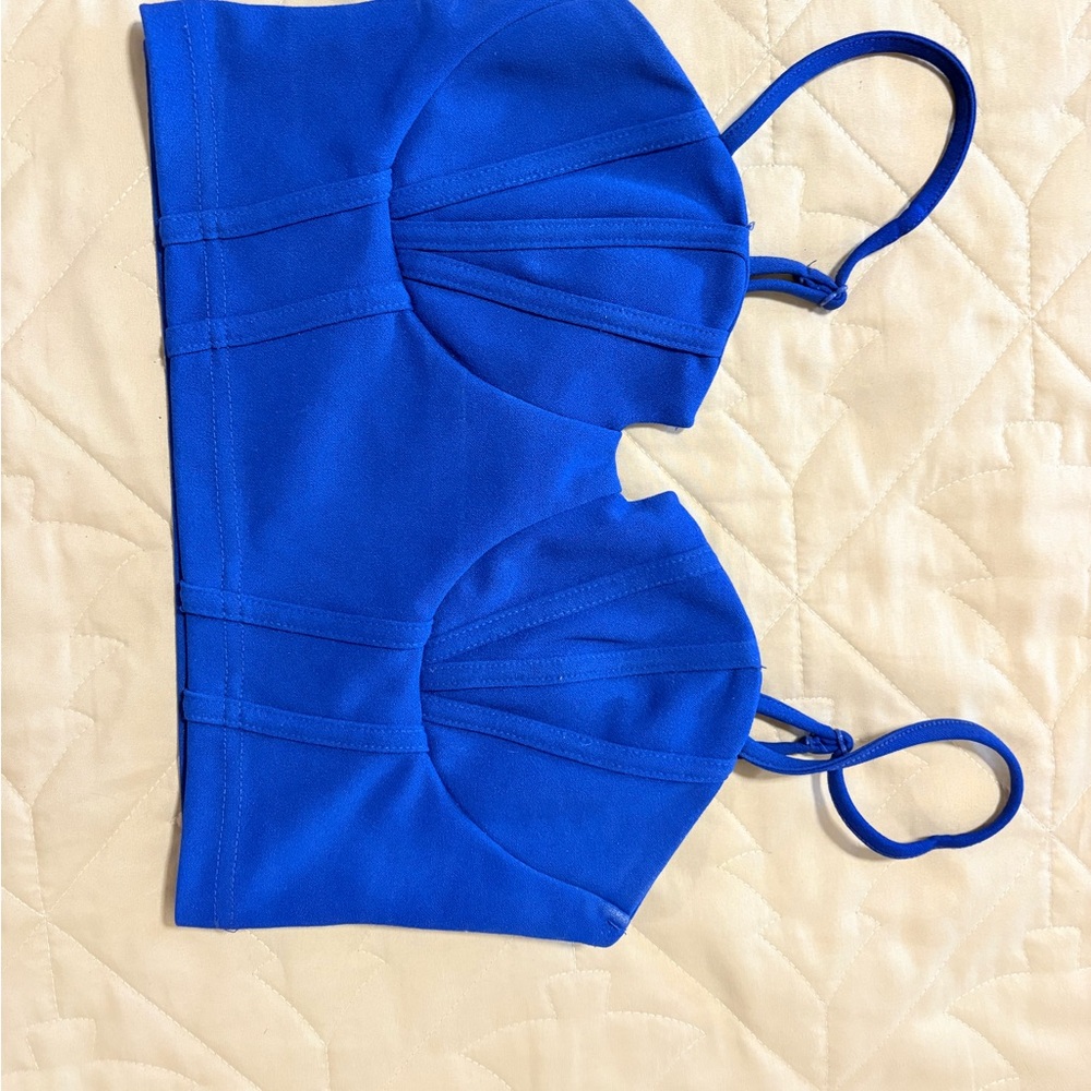 Vibrant Blue Crop Top
